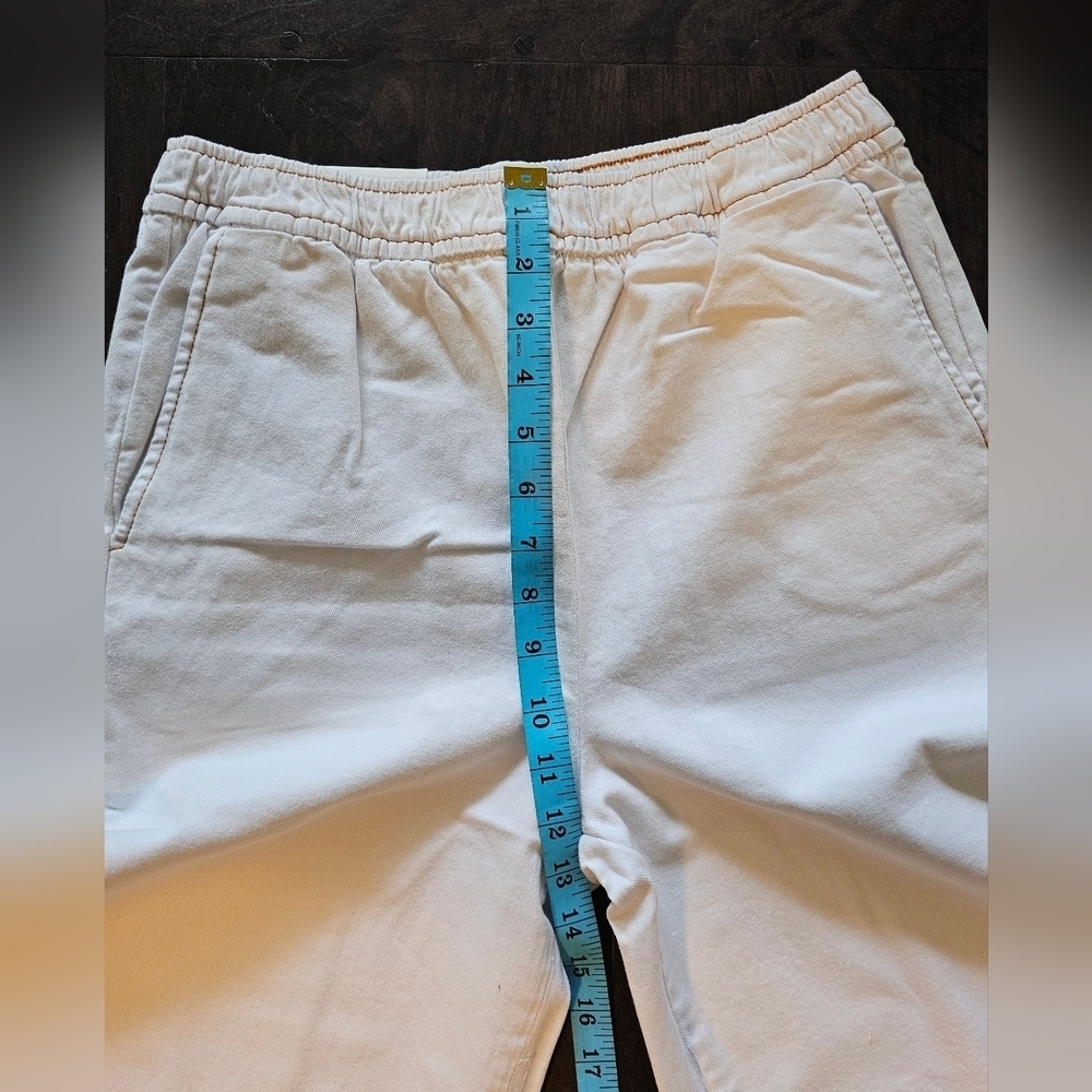 WeWoreWhat White Straight Leg Pull On Stretch Twill Denim Pants, Sizeโ Medium - Picture 13 of 15